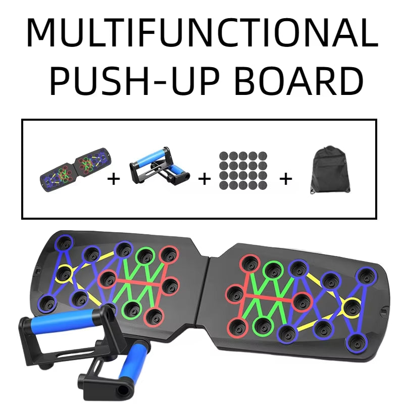 Portable Multifunctional Push-Up Board - Fitness and Muscle Training Device Home Workout Set Foldable Push up Bar Resistance