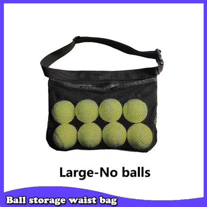 Tennis Ball Holder Adjustable Tennis Ball Waist Bag Sweatproof Mesh Cloth Ball Pouch Pickleball Training Holding Bag Accessory