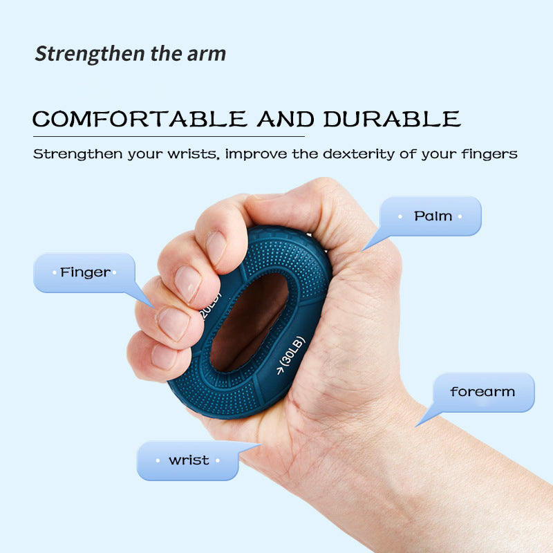 Hand Grip Strengthener, Grip Strength Trainer and Finger Exerciser Silicone Adjustable Hand Grip 20-80LB Gripping Ring Finger Forearm Trainer Carpal Expander Muscle Workout Exercise